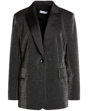 Elena Miro Blazer Polyester, Metallic Fiber, Elastane - Black