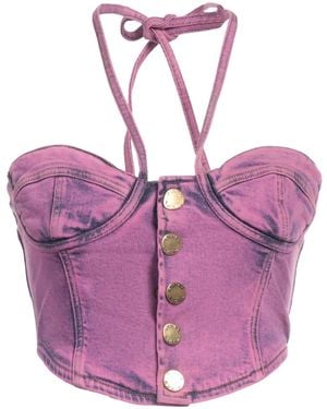 Pinko Top Cotton, Lyocell, Polyester, Elastane - Purple