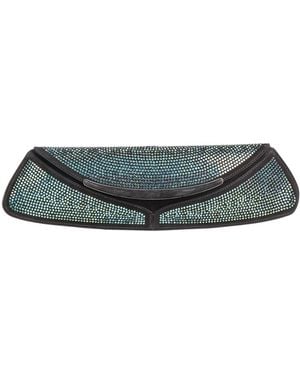 Del Core Clutch Textile Fibers, Leather - Gray