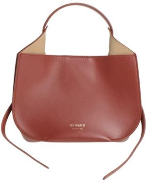 REE PROJECTS Tan Handbag Calfskin - Red