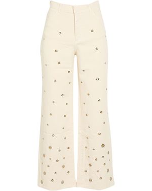 Laneus Ivory Trousers Cotton - Natural
