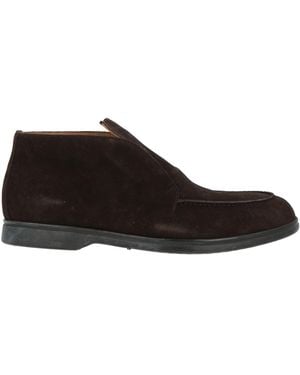Testoni Dark Ankle Boots Leather - Brown