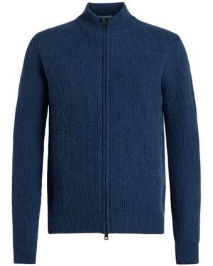 Boglioli Slate Cardigan Wool, Cashmere - Blue