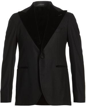 Tagliatore Blazer Super 110S Wool, Elastane - Black