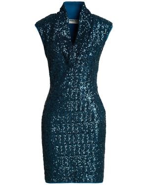 La Petite Robe Di Chiara Boni Deep Mini Dress Polyamide, Elastane - Blue
