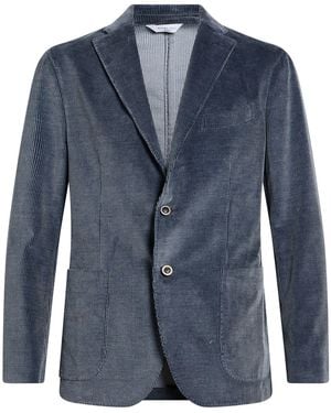 Boglioli Slate Blazer Cotton, Virgin Wool, Elastane - Blue