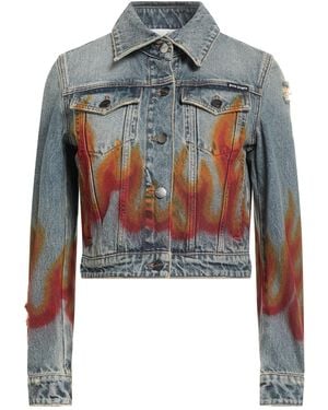 Palm Angels Denim Outerwear Cotton, Polyester - Blue