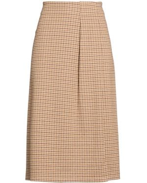 Weekend by Maxmara Sand Midi Skirt Polyester, Cotton, Elastane - Natural