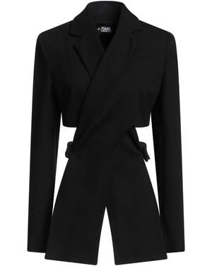 KARL LAGERFELD Blazer Viscose, Polyamide, Elastane - Black