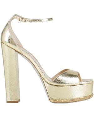 Rene Caovilla Sandals Leather - Metallic