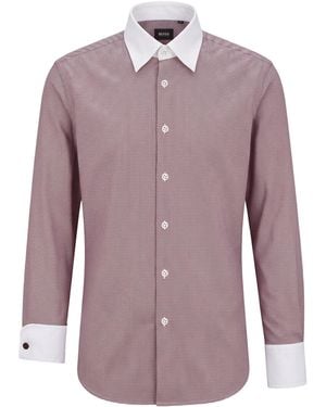 BOSS Shirt Cotton - Purple