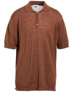 Alpha Studio Polo Shirt - Brown