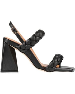 CafeNoir Sandals Textile Fibers - Black