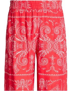 BENEVIERRE Shorts & Bermuda Shorts Viscose - Red