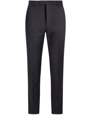Dondup Charcoal Trousers Polyester, Virgin Wool, Elastane - Blue