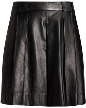 Emporio Armani Mini Skirt Lambskin - Black
