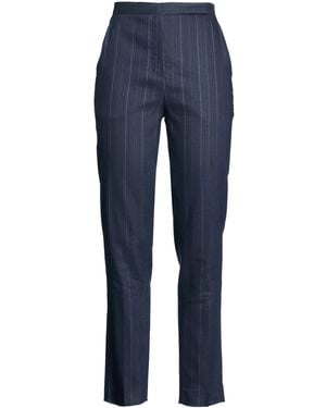 Dorothee Schumacher Trousers Linen, Viscose, Elastane, Polyester - Blue