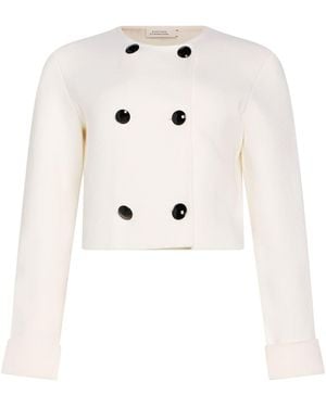 Dorothee Schumacher Cream Jacket Virgin Wool, Polyamide, Elastane - White
