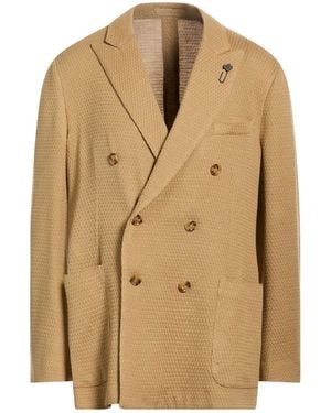 Lardini Mustard Blazer Virgin Wool - Natural