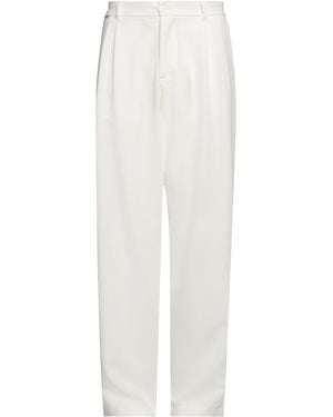 FAMILY FIRST Trousers Polyester, Viscose, Wool, Elastane - White