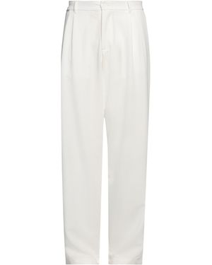 FAMILY FIRST Trousers Polyester, Viscose, Wool, Elastane - White