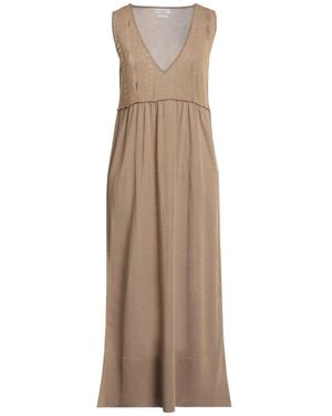 Ballantyne Khaki Midi Dress Viscose, Polyester - Natural