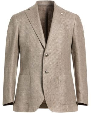 Luigi Bianchi Blazer Linen, Wool - Brown