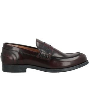 FRANZINI Burgundy Loafers Leather - Grey