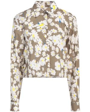 MSGM Khaki Shirt Cotton - White