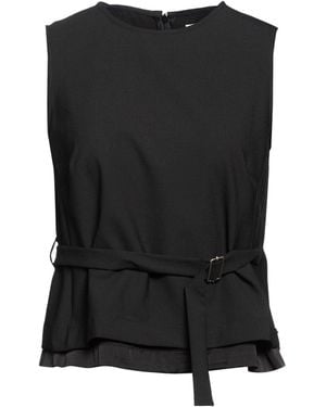 Ottod'Ame Top Polyester, Wool, Elastane - Black
