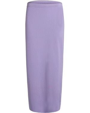 Clips Tricot Maxi Skirt Merino Wool - Purple
