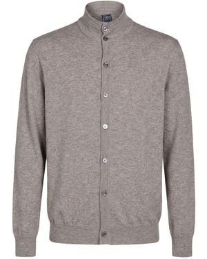 Fedeli Taupe Cardigan Cashmere - Gray
