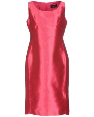 Clips Fuchsia Midi Dress Polyester, Silk - Pink