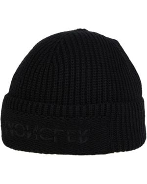 Moncler Hat Virgin Wool - Black