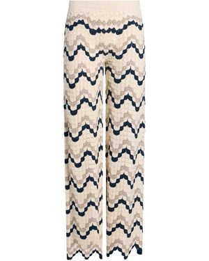 Escvdo Cream Pants Cotton - White