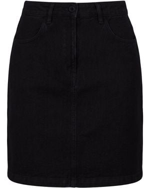 120% Lino Mini Skirt Linen - Black