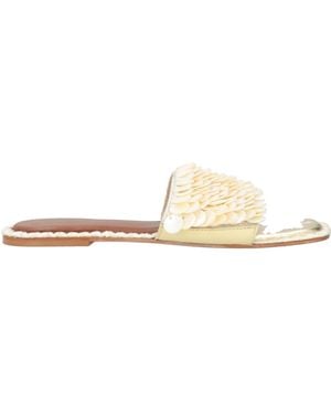 De Siena Sandals Textile Fibers - White