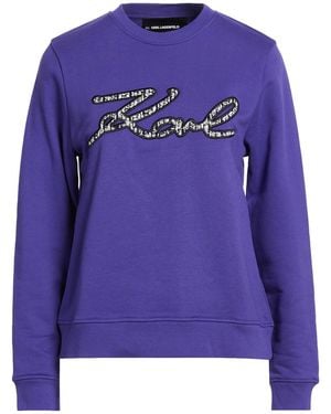 KARL LAGERFELD Sweatshirt Organic Cotton, Recycled Polyester - Blue