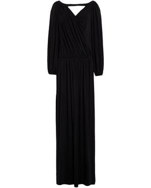 Alberta Ferretti Maxi Dress Viscose, Elastane - Black