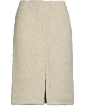 Dries Van Noten Ivory Midi Skirt Wool, Alpaca Wool, Polyamide - Natural