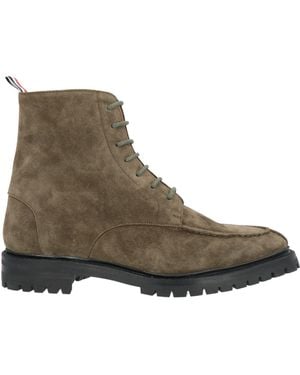 Thom Browne Military Ankle Boots Leather - Brown