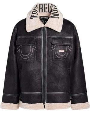 TRUE RELIGION Shearling & Teddy - Black