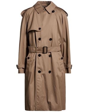 Burberry Taupe Overcoat & Trench Coat Cotton - Brown