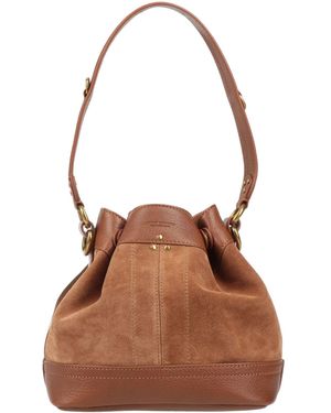 Jérôme Dreyfuss Handbag Calfskin, Goat Skin - Brown
