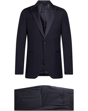 Lardini Midnight Suit Wool, Mohair Wool, Silk - Blue
