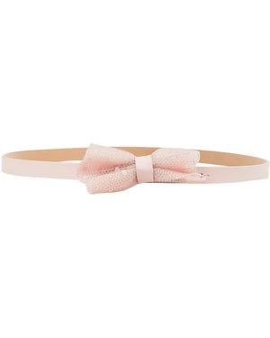 Red(V) Belt Sheepskin - White