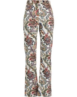Etro Pants Cotton, Elastane - White