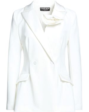 La Petite Robe Di Chiara Boni Blazer Polyamide, Elastane - White