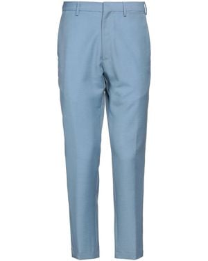 Caruso Pastel Trousers Wool, Mohair Wool - Blue