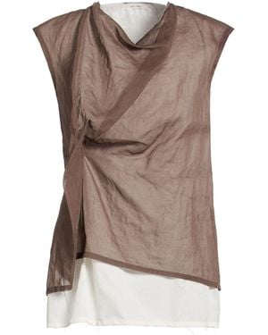 The Row Top Cotton, Silk - Brown